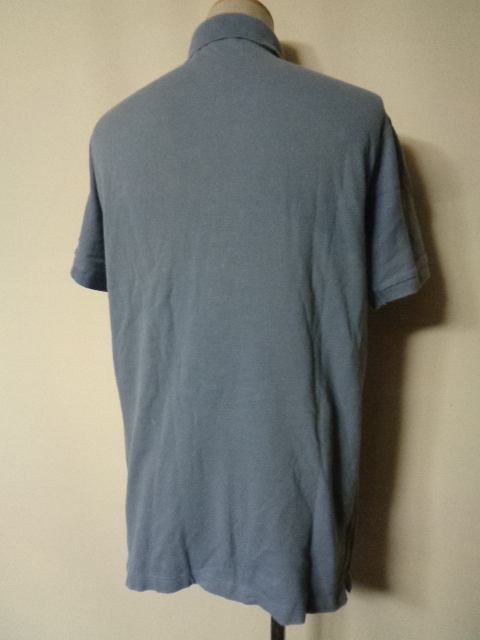 バーバリー ロンドン BURBERRY 90s イングランド製 正規 ポロシャツ ワンポイント ホースロゴ 水色 S _画像4