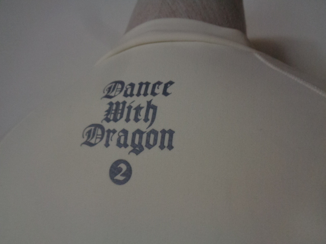 ダンスウィズドラゴン Dance With Dragon インナー Tシャツ カットソー ストレッチ 長袖 切替 迷彩 ロゴ プリント オフホワイト 2_画像5