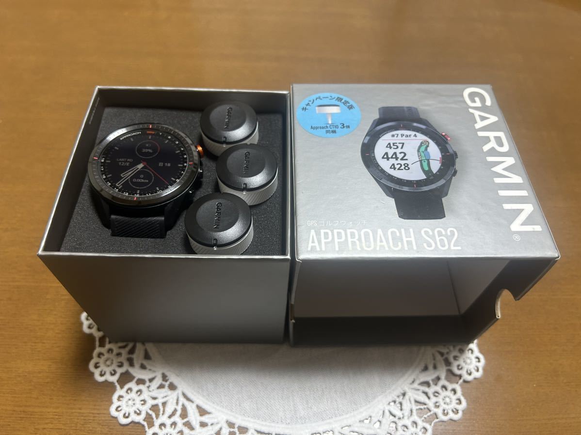 ガーミン☆GARMIN ☆Approach S62 ブラックCT10 3個セット＋おまけ