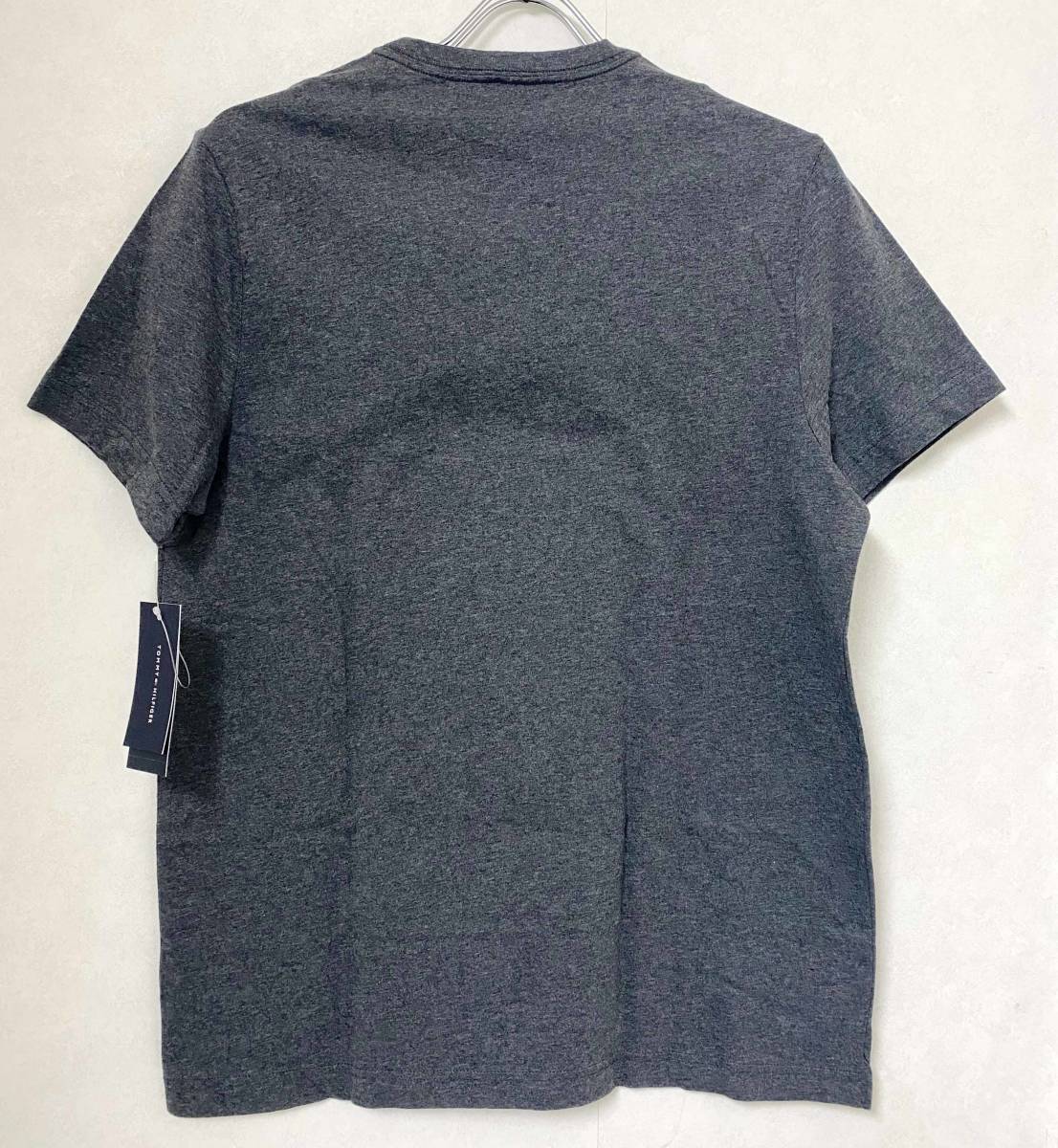 新品 XL ★ Tommy Hilfiger トミーヒルフィガー 半袖 Tシャツ カレッジプリント US-L グレー 09T4097 ユニセックス メンズ 大きいサイズ_画像3