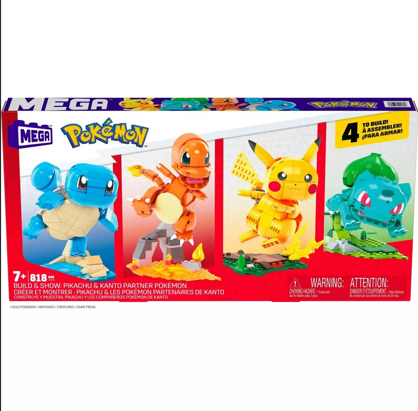 新品 箱潰れ ★ コストコ メガ ポケモン 作って遊ぶ ビルダーセット 818ピース ブロック Pokemon Build & Show おもちゃ 知恵玩具_画像2