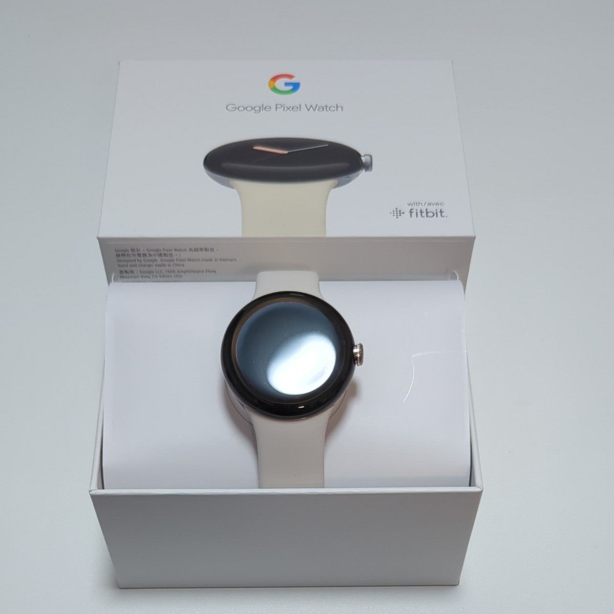 はこぽす対応商品】 pixelwatch Polished Silver ケース Chalk