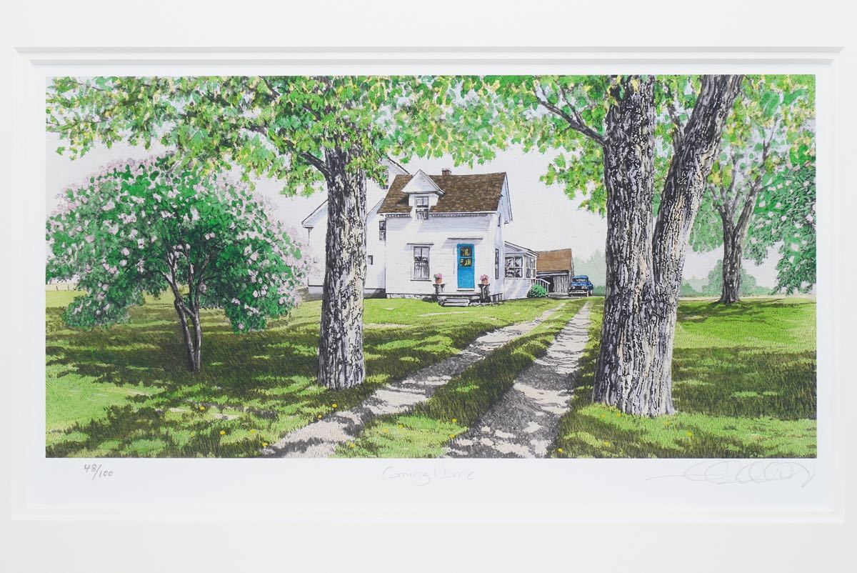 キャロル・コレット Carol Collette【Coming Home】手彩色銅版画 キャロル・コレット Carol Collette【Coming Home】手彩色銅版画