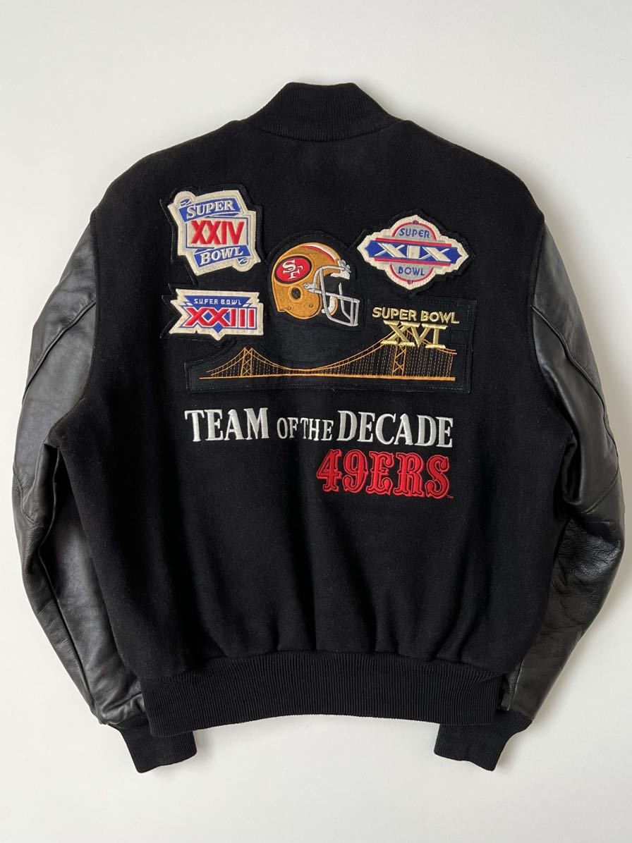 【期間限定特価】 SAN NFL 42 スタジャン 袖革 49ERS DeLONG USA製 90s FRANCISCO ワッペン 刺繍 ジャケット バーシティ レザー スタジアム アワード XLサイズ以上 【期間限定特価】 SAN NFL 42 スタジャン 袖革 49ERS DeLONG USA製 90s FRANCISCO ワッペン 刺繍 ジャケット バーシティ レザー スタジアム アワード XLサイズ以上