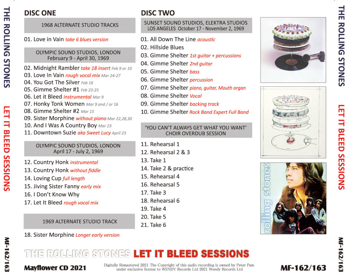THE ROLLING STONES LET IT BLEED SESSIONS 2CD_画像2