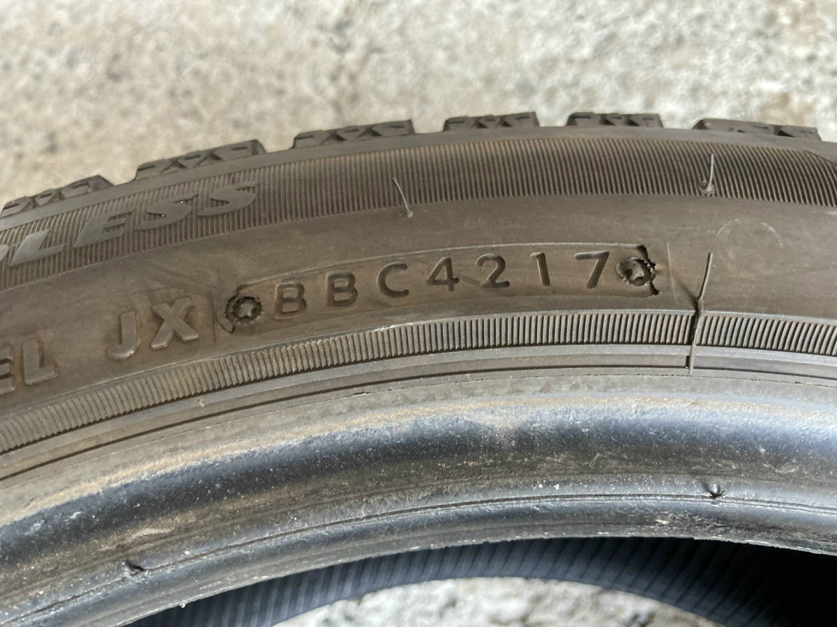 245/40R18 4本 BS VRX2 バリ山 冬タイヤ中古 インプレッサWRXレクサスGSベンツアウディなどに 作業可 札幌 H1110F_画像8