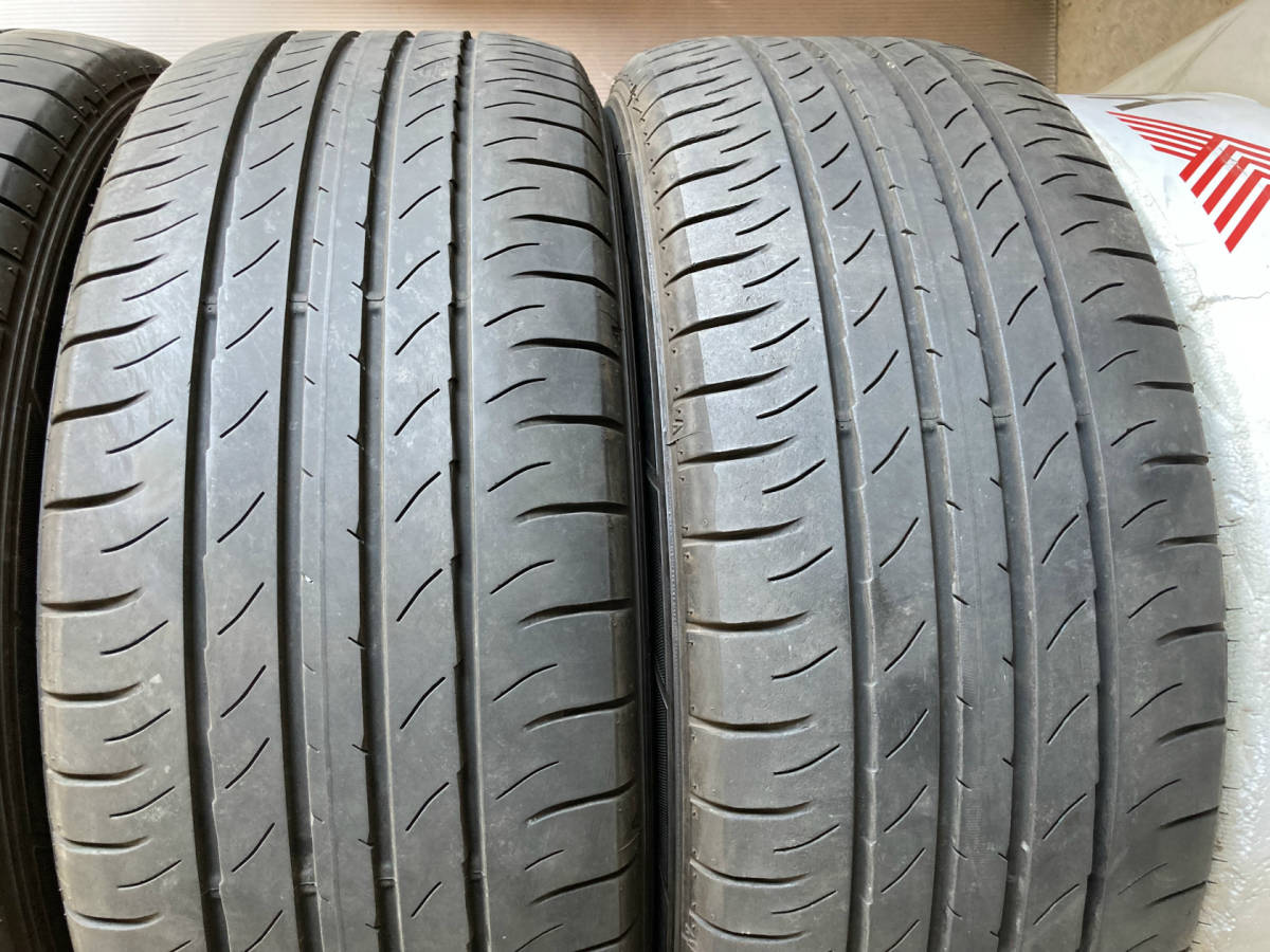 225/55R17 4本 DUNLOP 夏タイヤ中古 バリ山 格安 アルファードフーガセルシオなどに 引き取り作業可 札幌市白石区 N966_画像2