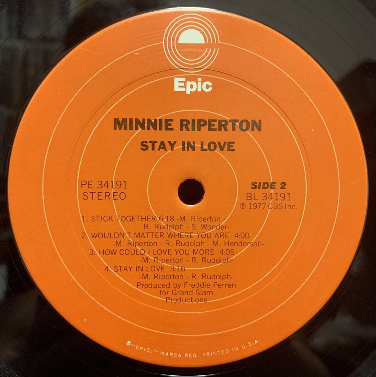 【LP】美盤 1977年 USオリジナル盤 Minnie Riperton/Stay in Love/Epic/PE-84191_画像5