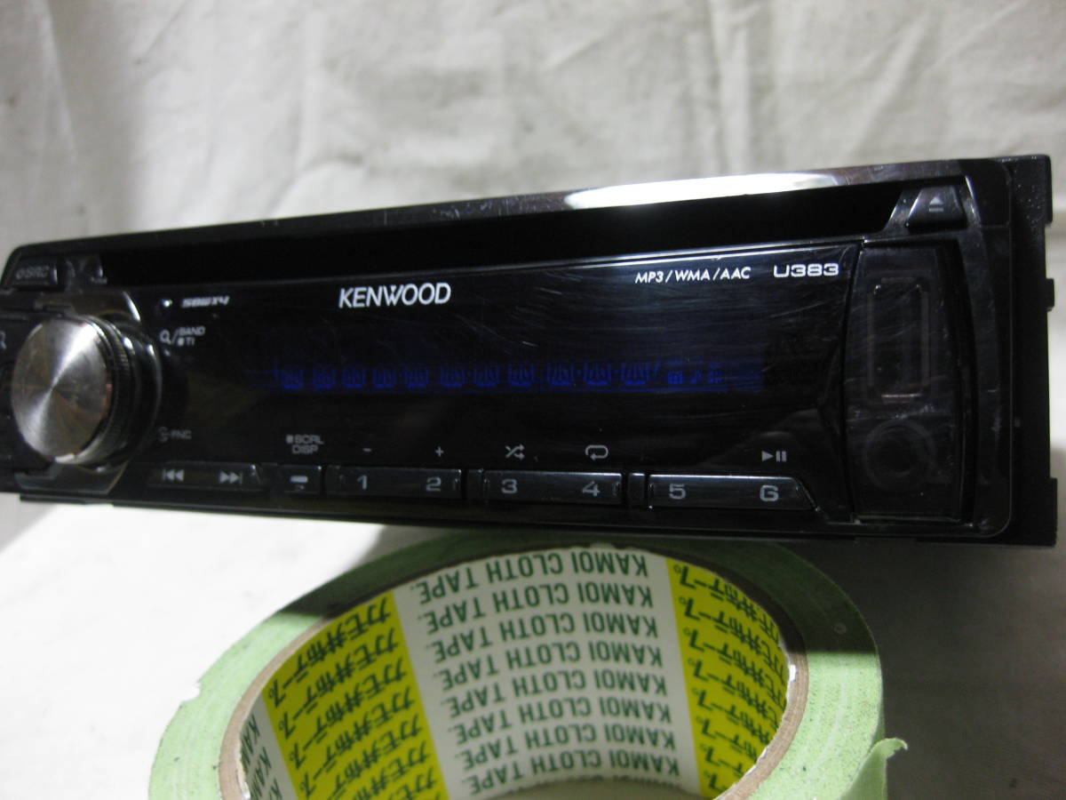 R-1844　KENWOOD　ケンウッド　U383　MP3　フロント USB AUX　1Dサイズ　CDデッキ　補償付き_画像3