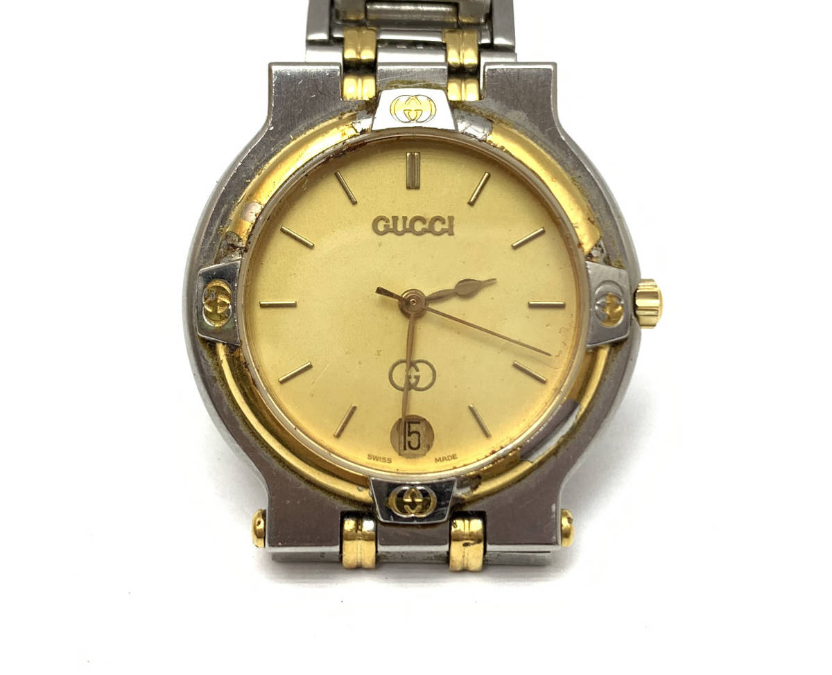 完売】 GUCCI 稼働品 グッチ 腕時計 男女兼用 スイス製 9000M 男性用