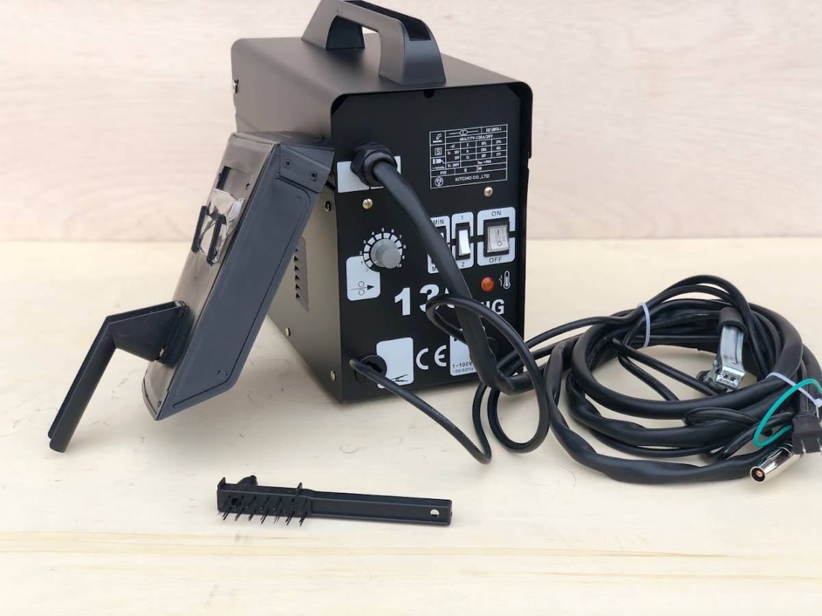 ノンガス 半自動アーク溶接機/120A/MIG130/ノンガス 単相100V ブラック