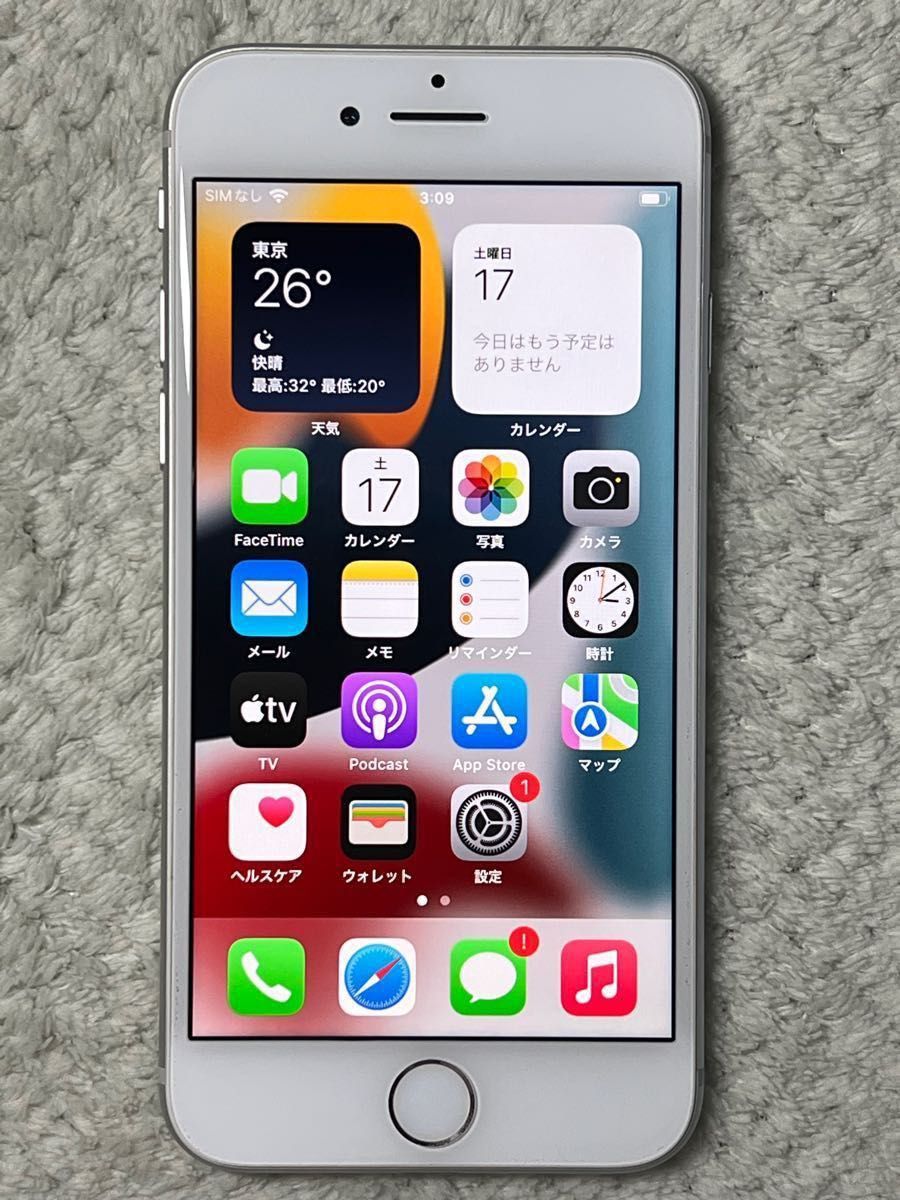 Apple iPhone8 64GB SIMフリー シルバー 本体のみ 美品 iOS15 2 1 