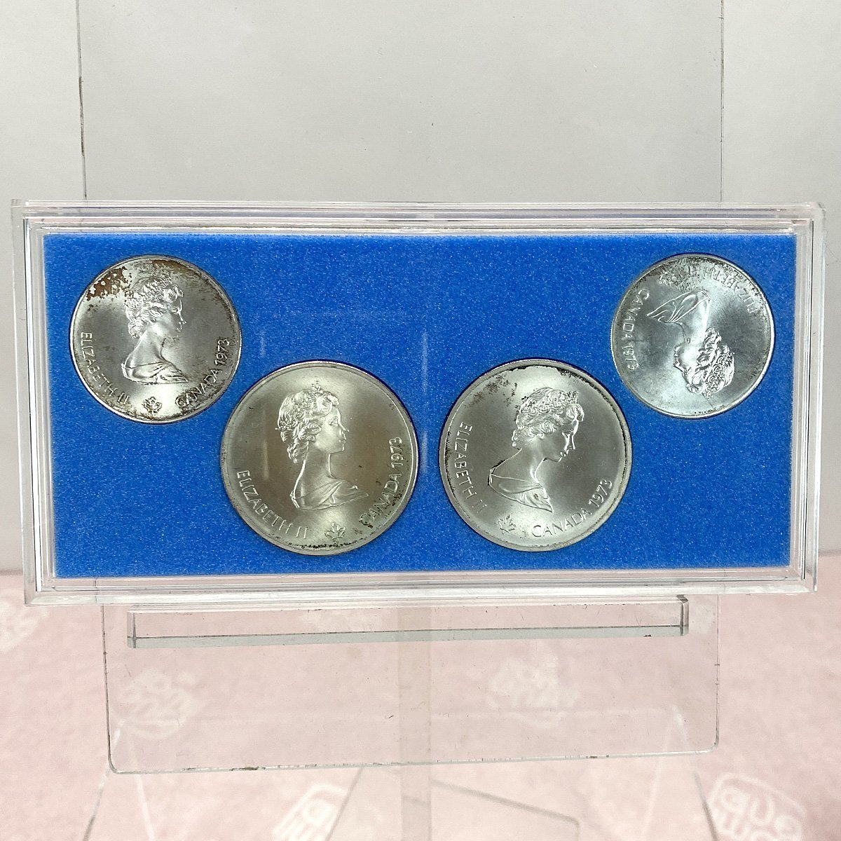 montoli all Olympic memory silver coin 10 dollar ×2 sheets 5 dollar ×2 sheets free shipping [m5] 1976 year Canada commemorative coin Elizabeth 2. in the case 