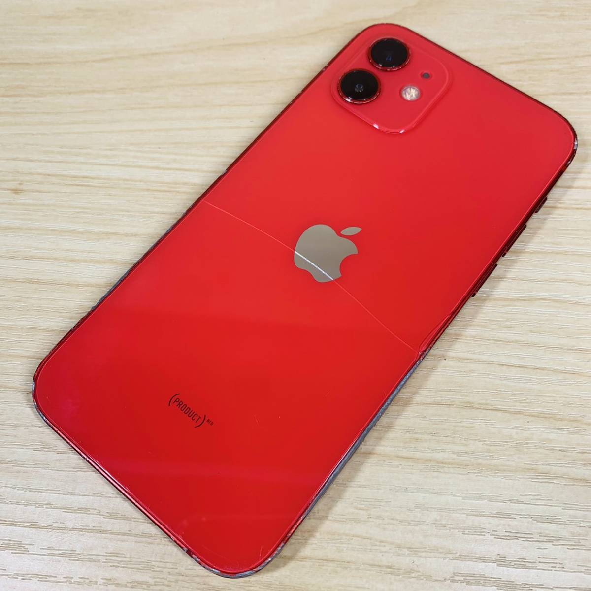[547] ジャンク品 Apple SIMフリー iPhone12 128GB MGHW3J/A Red 中古動作品