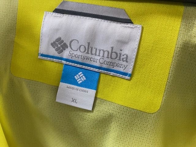 4*1571 未使用品 《Columbia/コロンビア》ライトクレストジャケット [イエロー/XL] パッカブルレインウェア《店頭引渡OK!!美しが丘》