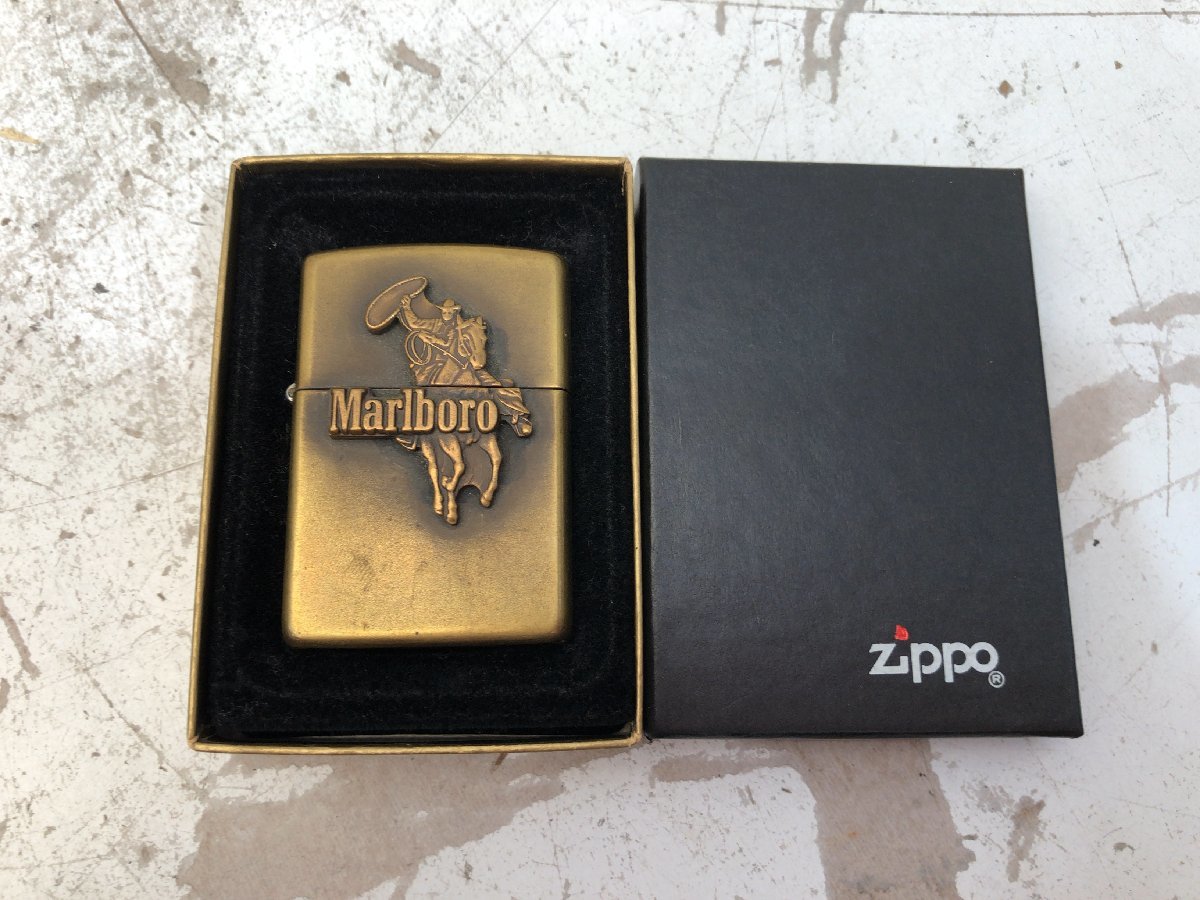ZIPPO ジッポー Marlboro マルボロ カウボーイ ロデオ メタル貼り-