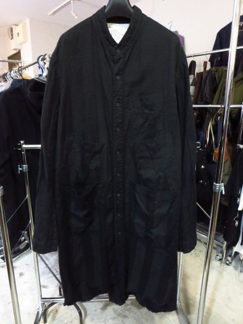 nude:masahiko maruyama ヌード マサヒコマルヤマ 21AW (NU-1577) Gament Dyeing Oversized Long Shirts ロング シャツ 黒 定価55000円_画像2