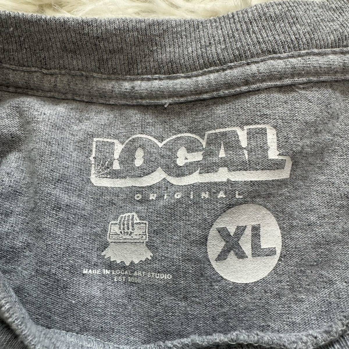 【LOCAL】ロカ XL Tシャツ 半袖 ビックサイズ グレー