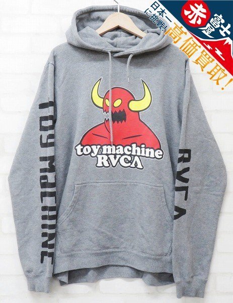 7T3880/toy machine×RVCA スウェットパーカー トイマシーン ルーカ_画像1