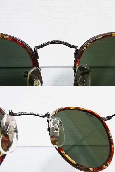  редкий хорошая вещь B&L 50mm W1676 раунд metal вставка mo The ik chip RayBan RAYBAN USA BL America boshu ром Vintage солнцезащитные очки 