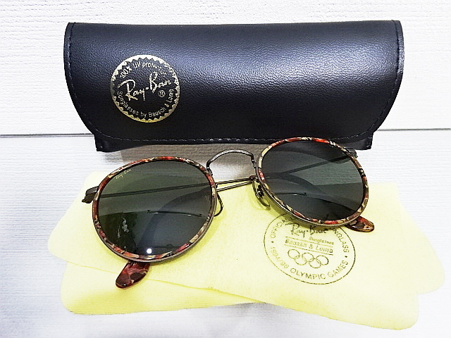  редкий хорошая вещь B&L 50mm W1676 раунд metal вставка mo The ik chip RayBan RAYBAN USA BL America boshu ром Vintage солнцезащитные очки 