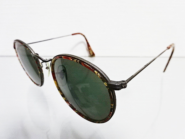  редкий хорошая вещь B&L 50mm W1676 раунд metal вставка mo The ik chip RayBan RAYBAN USA BL America boshu ром Vintage солнцезащитные очки 