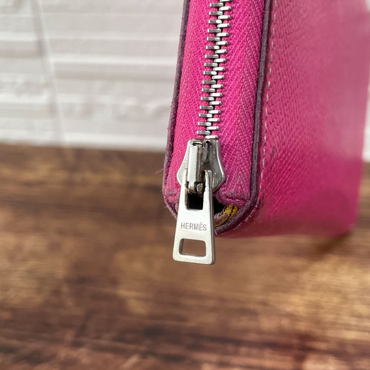 エルメス アザップ ロング シルクイン エプソン 長財布 ジッピー