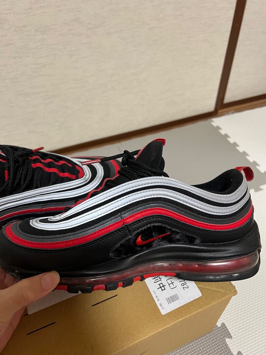 ナイキ エアマックス97 ブラック レッド シルバー、nike airmax97