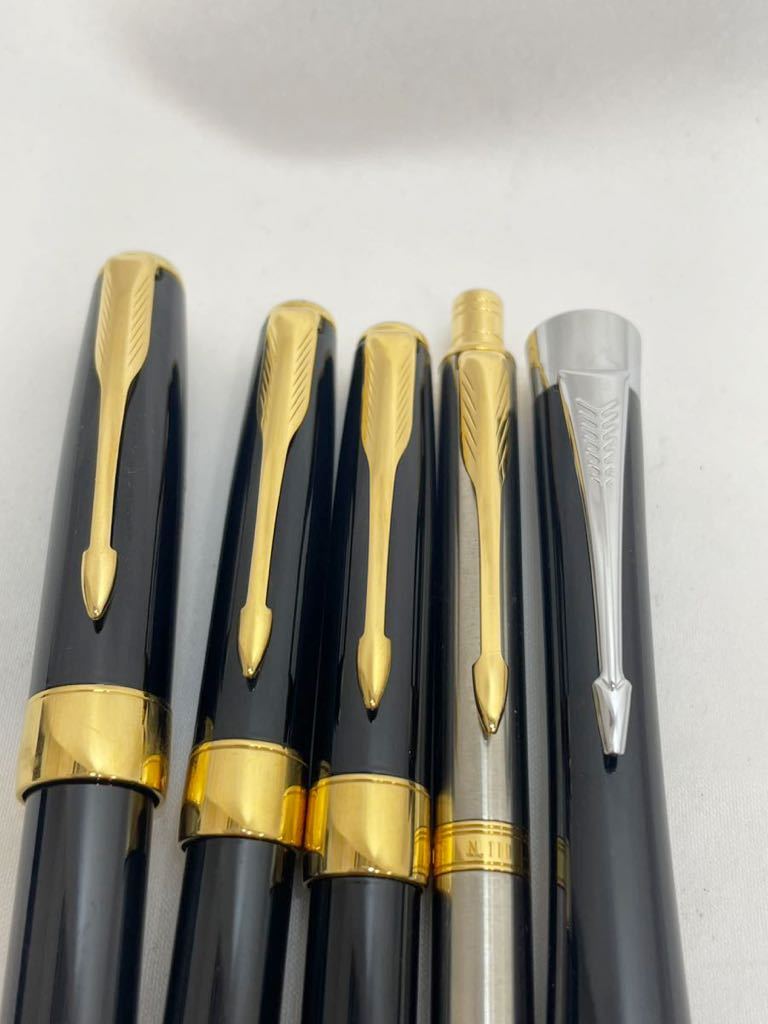 KT0623 PARKER/パーカー 万年筆 ペン先18K 1本 ボールペン 4本 合計5本