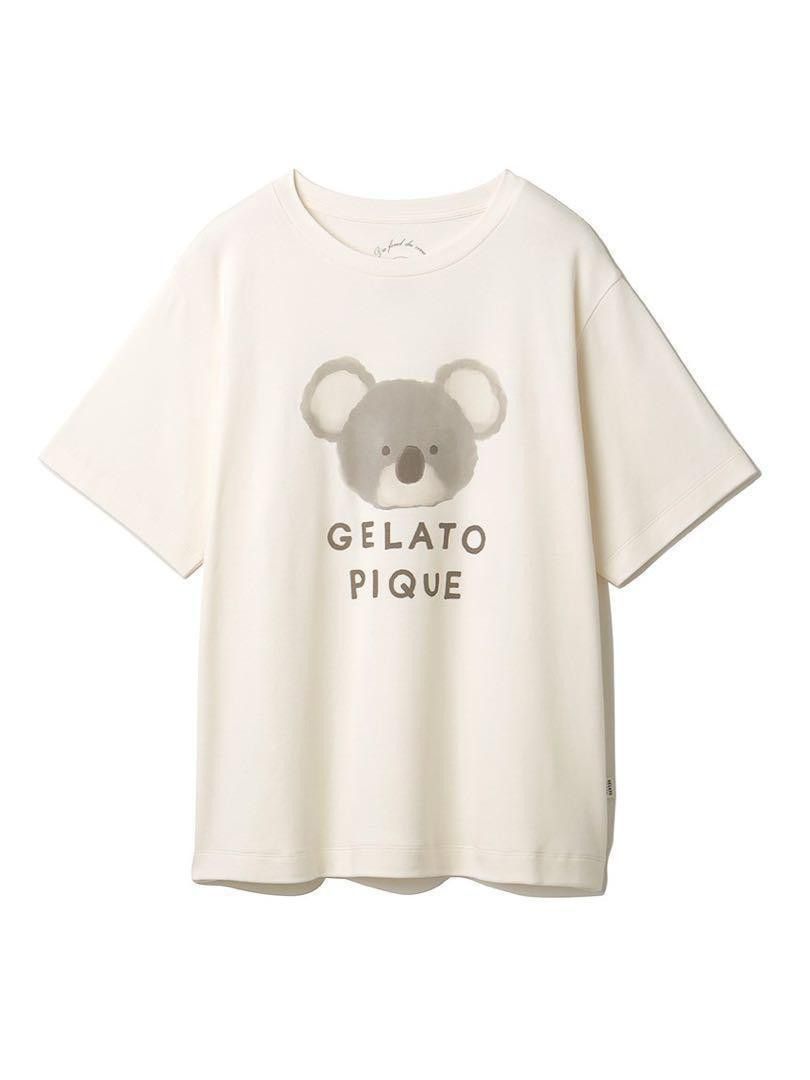 新品未使用　gelato pique  （ ジェラートピケ  ）コアラワンポイントTシャツ　アイボリー