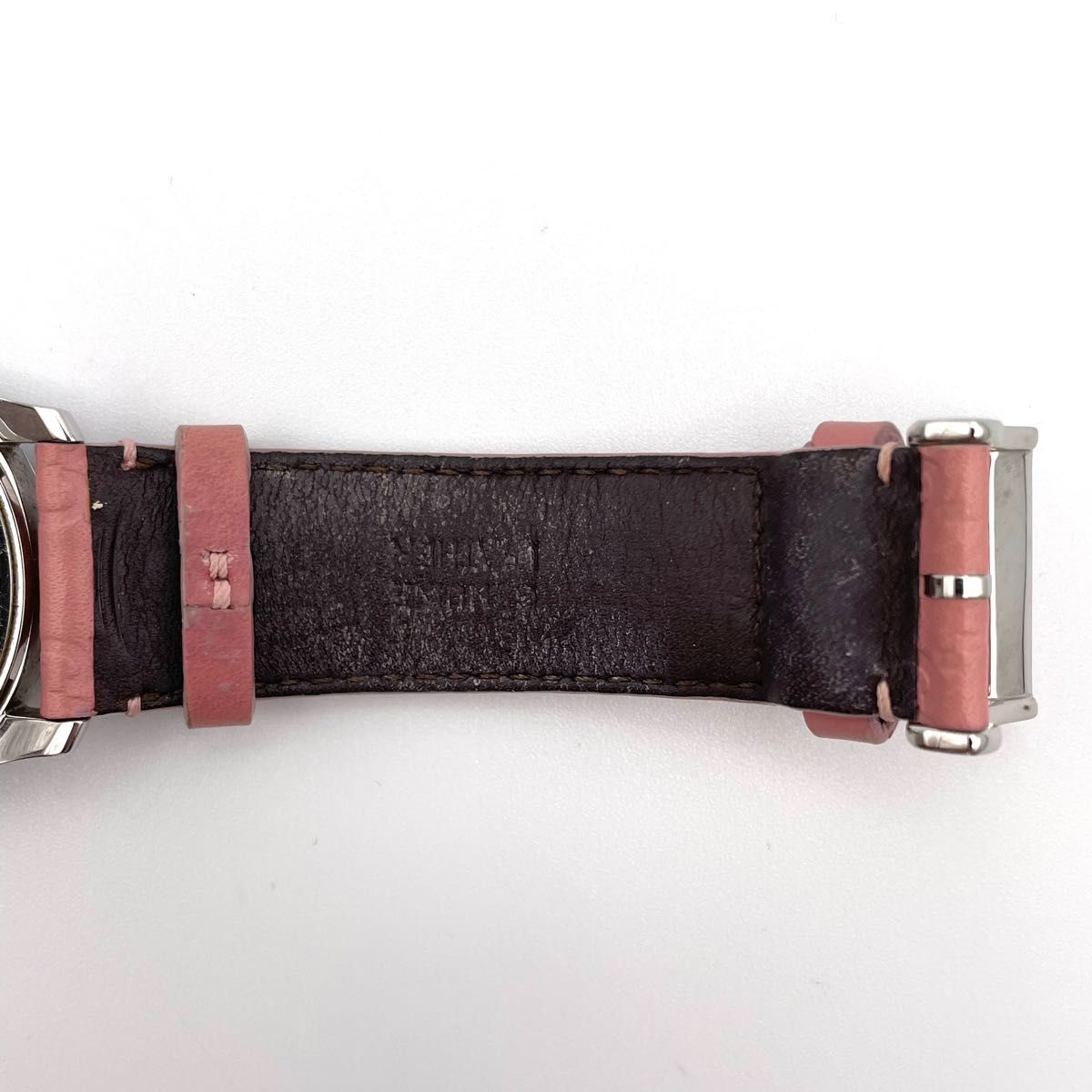 【美品・稼働品】グッチ GUCCI Gタイムレス シグネチャー 126.4 ロゴ ピンク シルバー 腕時計