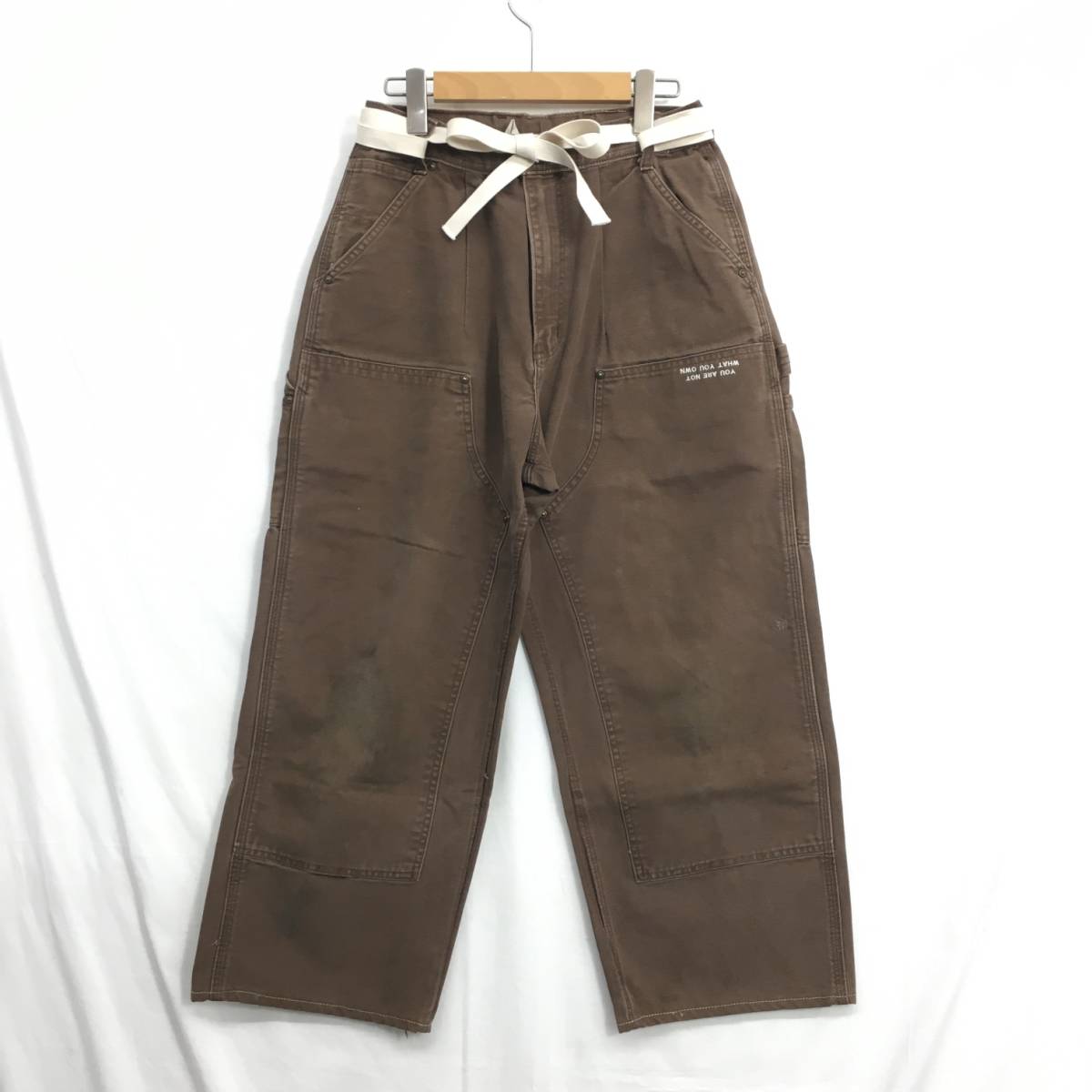 新発売 パンツ リメイク カーハート carhartt PANTS☆2☆ブラウン DUCK