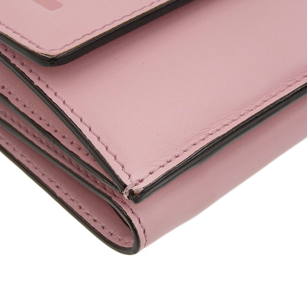 FENDI フェンディ レザー 三つ折り コンパクト財布 8M0395 ピンク gy