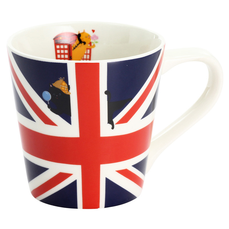 猫国旗マグカップ UK(イギリス)（キャット 猫 ねこ ネコ ぬこ）_画像1
