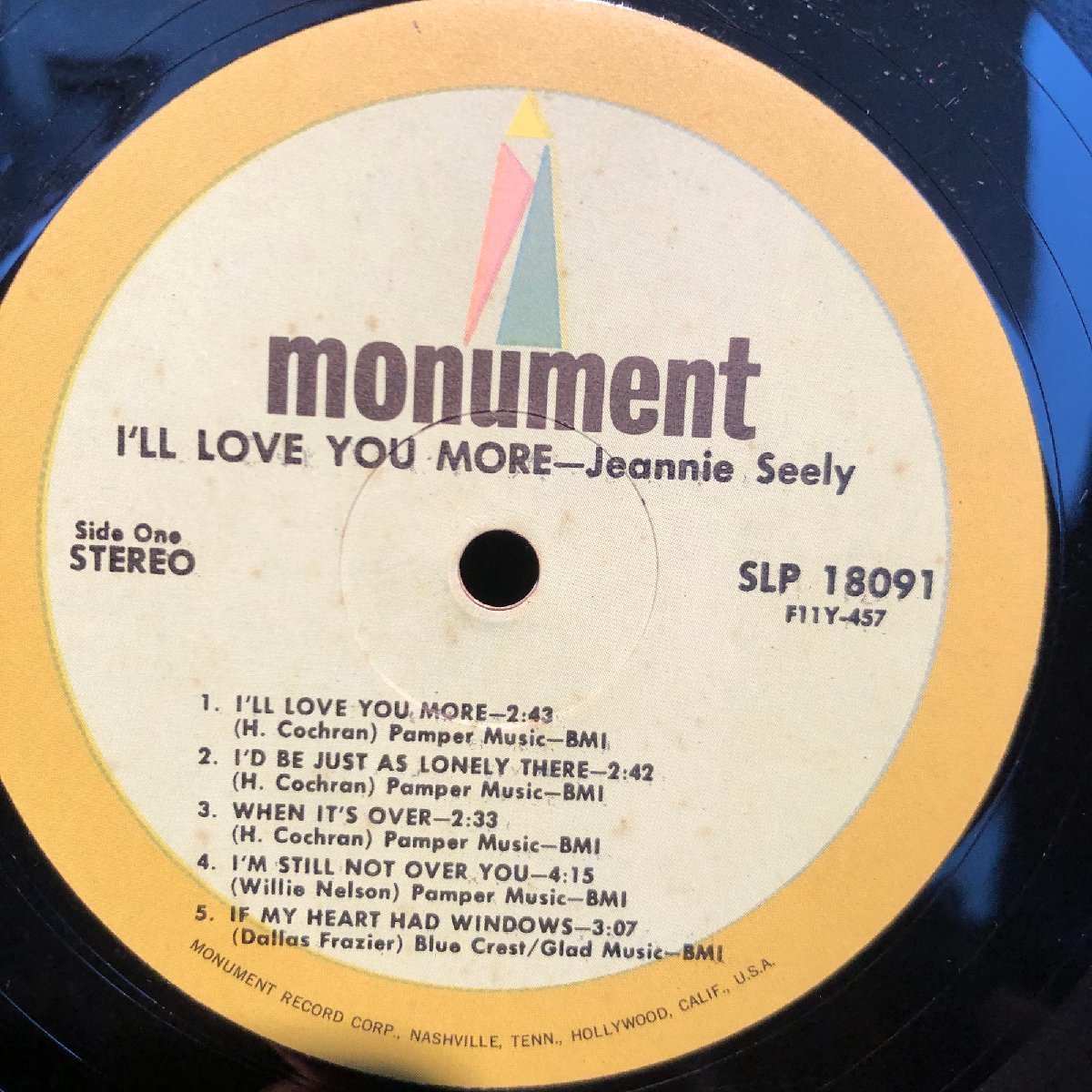 Jeannie Seely / I'll Love You More LP Monument_画像3