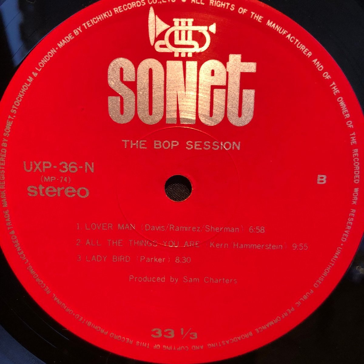 Dizzy Gillespie・Sonny Stitt・John Lewis・Percy Heath・Max Roach ・ Hank Jones / The Bop Session LP Sonet・TEICHIKU_画像5