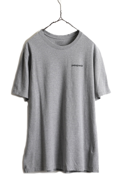 17年製 ■ パタゴニア プリント 半袖 Tシャツ メンズ M Patagonia ロゴT アウトドア フィッツロイ ボックスロゴ P-6 オーガニック コットン_画像5