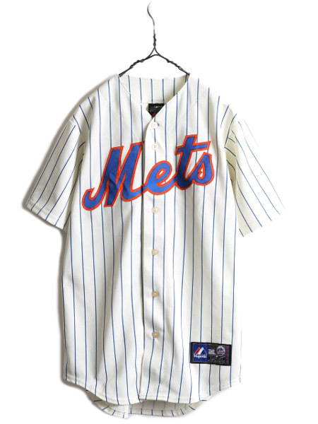 ■ MLB オフィシャル Majestic ニューヨーク メッツ ベースボール シャツ ( メンズ S ) ゲームシャツ ユニホーム メジャーリーグ 大リーグ