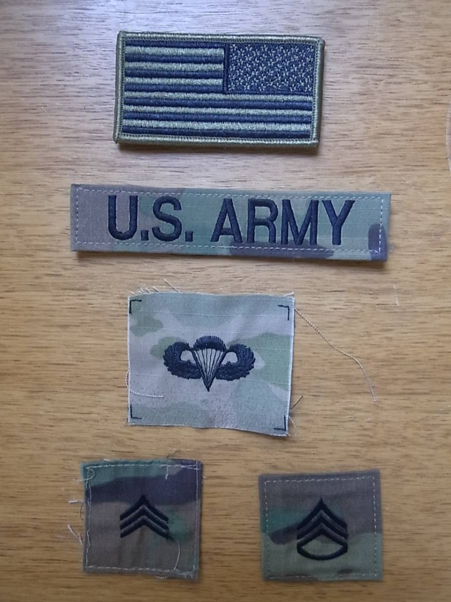 r米陸軍マルティカム迷彩戦闘服のパッチ5枚の画像1