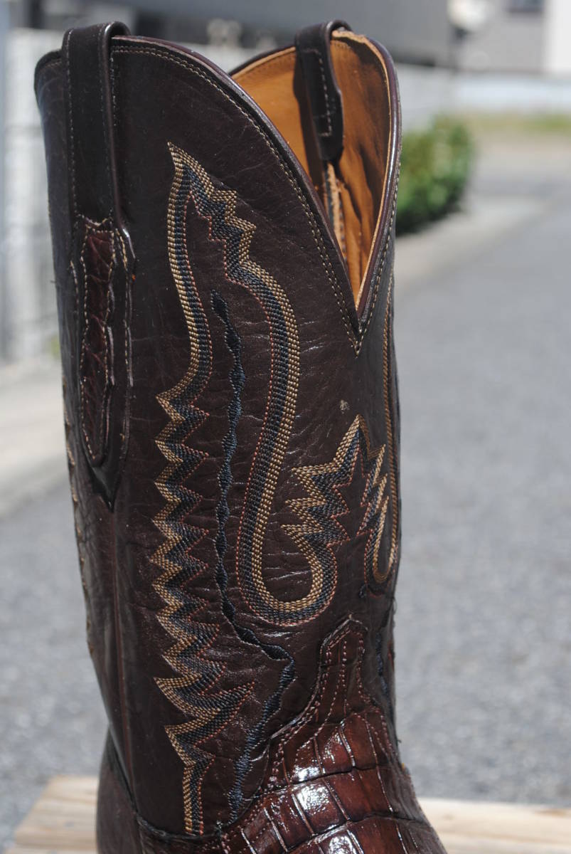  new goods ru Casey western boots burnt tea wani leather nail . large angle 11.5D