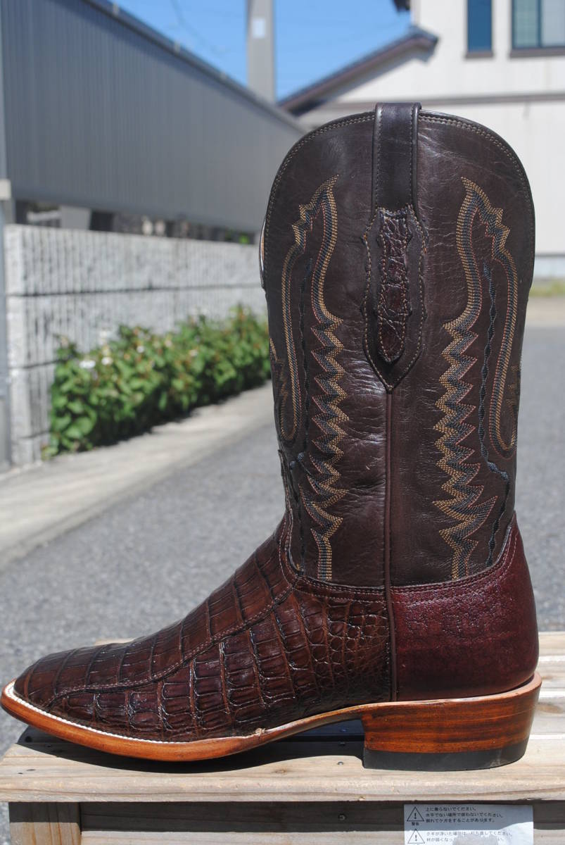  new goods ru Casey western boots burnt tea wani leather nail . large angle 11.5D