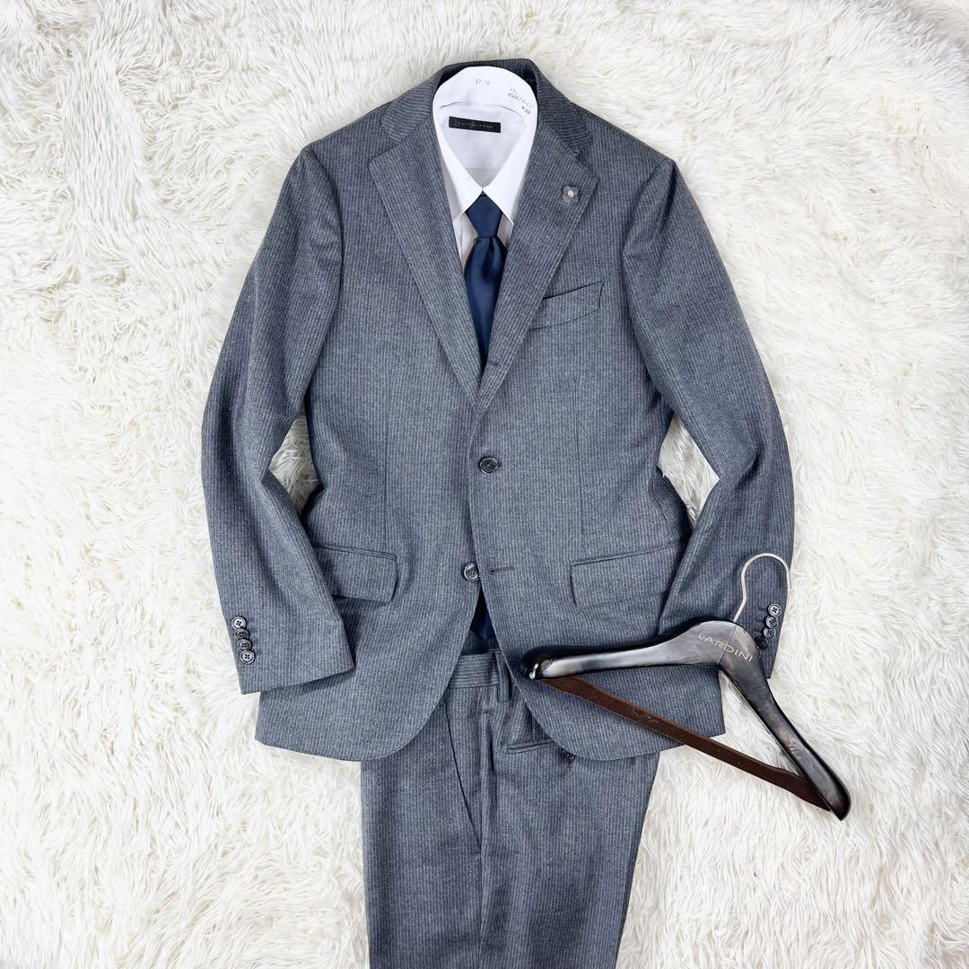 定価18万> LARDINI ラルディーニ ウール スーツ グレー
