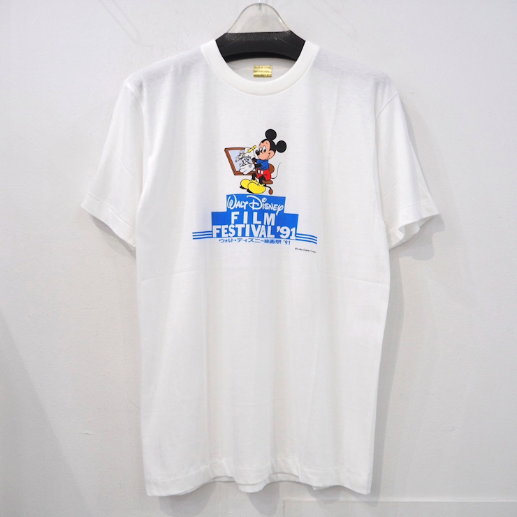 新品 デッドストック 90s 公式 ディズニー ミッキー プリント Tシャツ