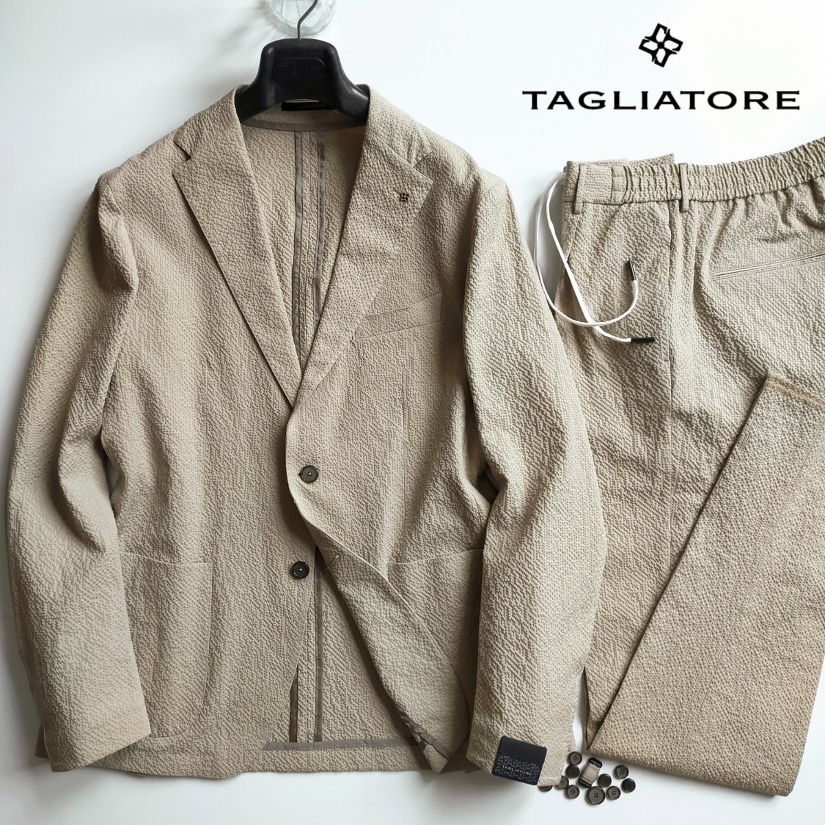 新品・未使用】TAGLIATORE タリアトーレ DAKAR ダカール シアサッカー