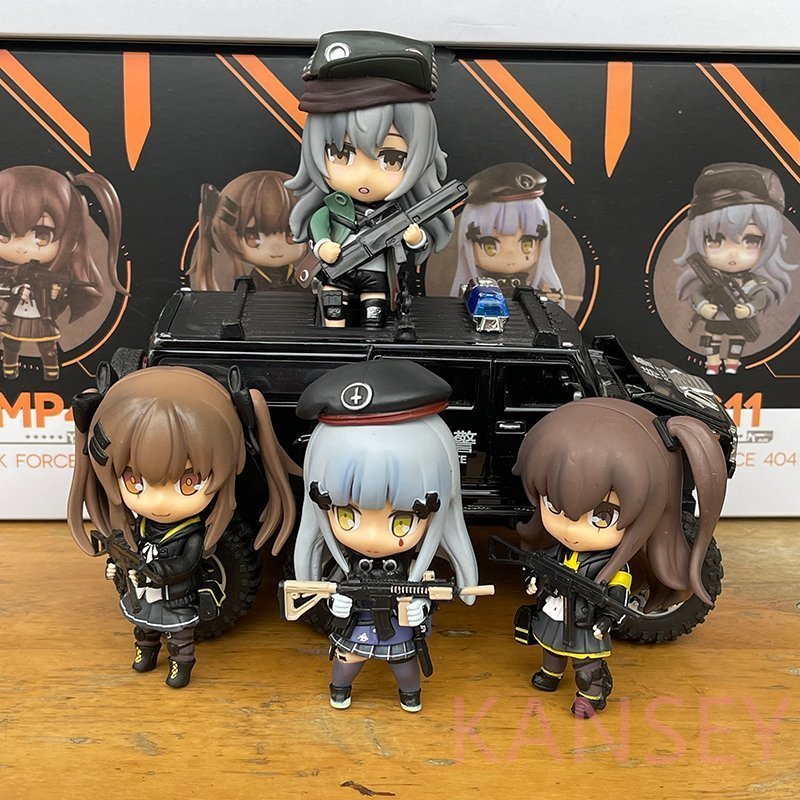 Girls Frontline ガールズフロントライン　G11/UMP9/UMP45/HK416　404小隊　少女前 チビフィギュア　PVC製　塗装済み　完成品　箱付き_画像2