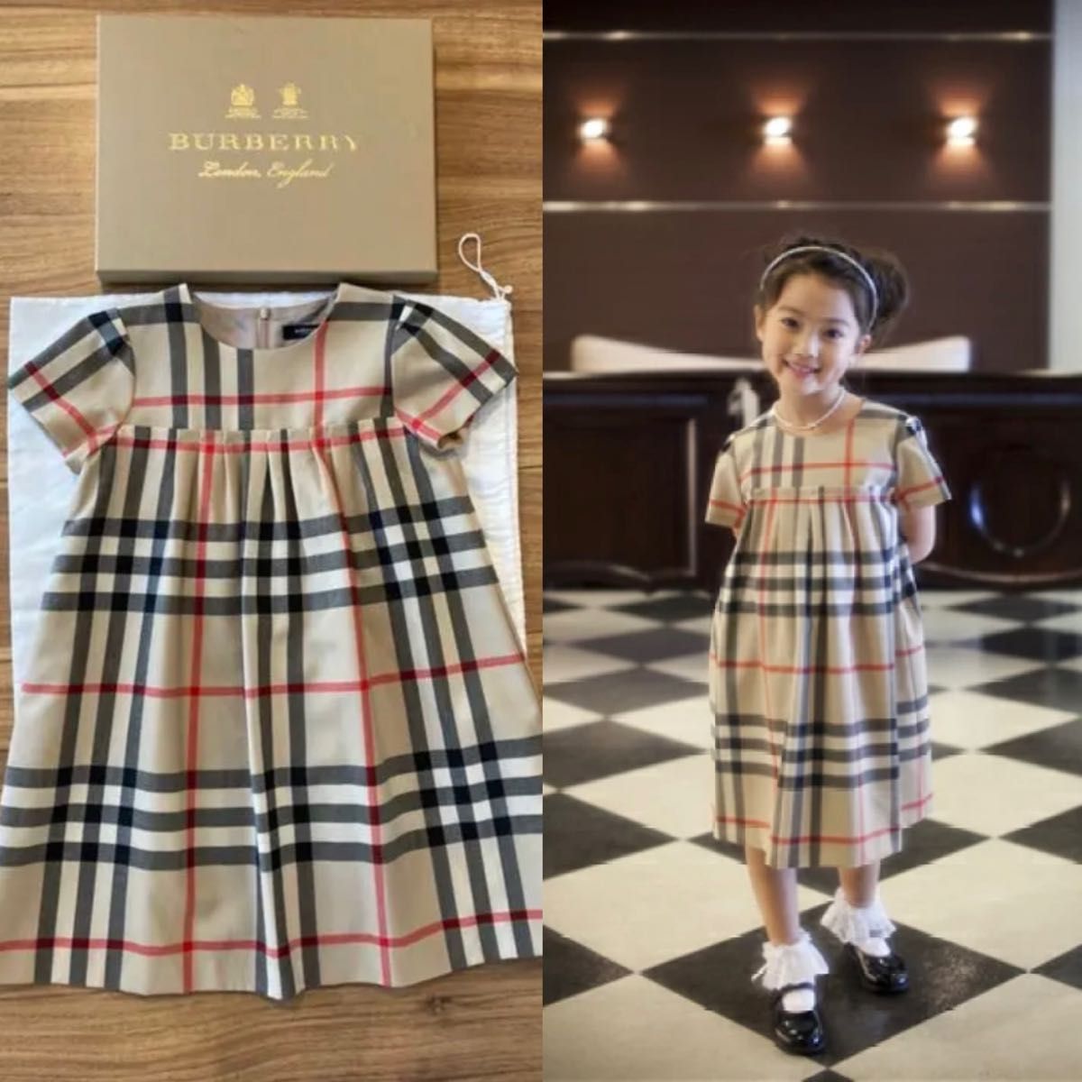 BURBERRY バーバリー グレー チュニック キッズ 150 - トップス(その他)