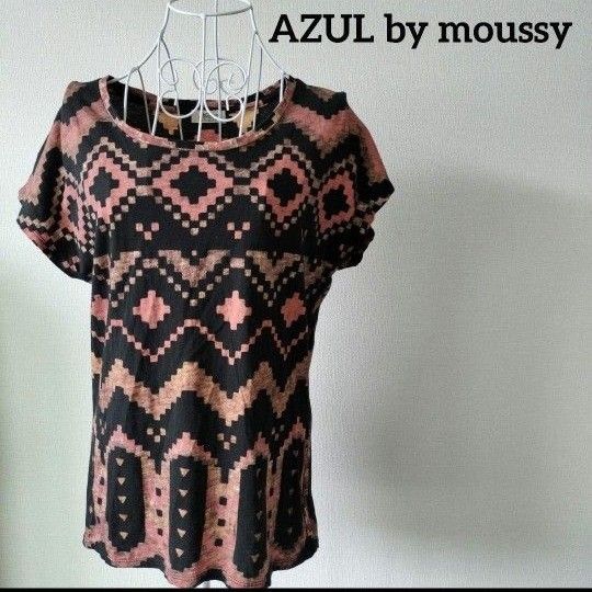 【送料無料】AZUL by moussy フレンチスリーブ Tシャツ ゆったりS