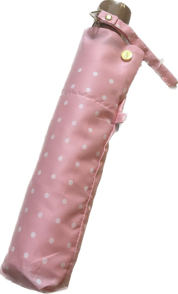 新品 ポロラルフローレン 折りたたみ傘 ピンク ドット柄 レイングッズ 雨 POLO Ralph Lauren_画像2