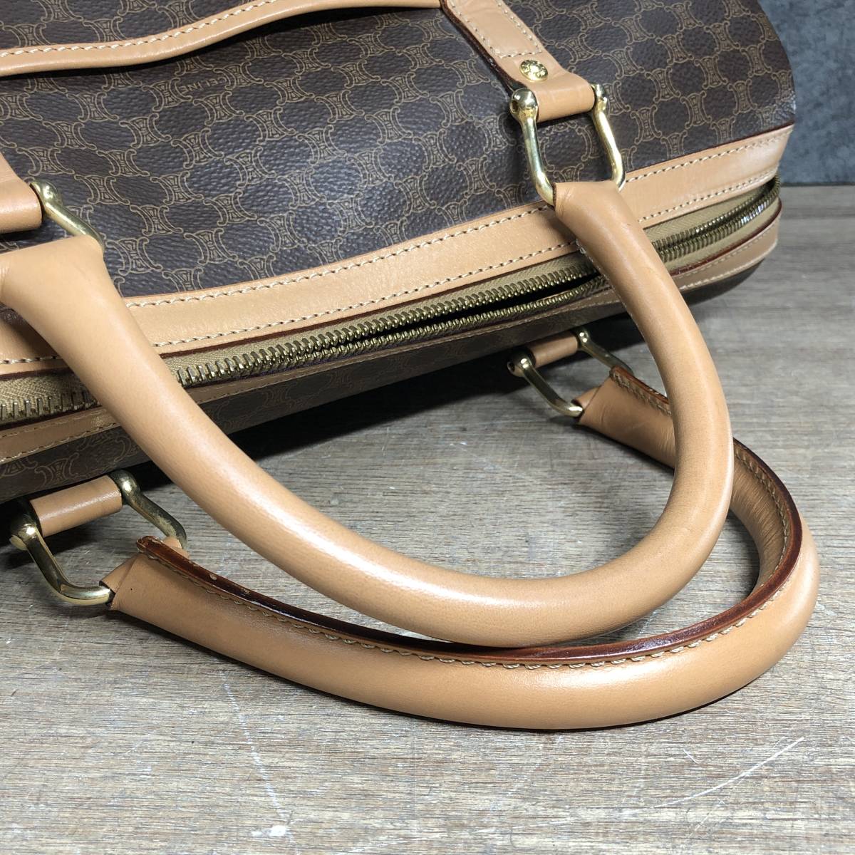 CELINE セリーヌ ボストンバッグ マカダム柄 トリオンフロゴ