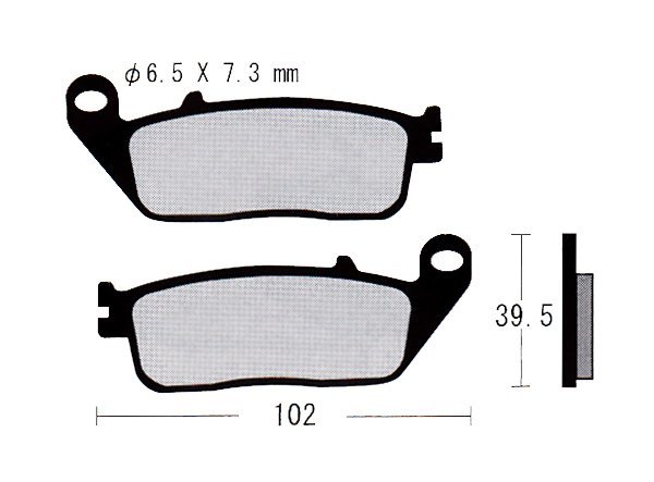 [ホンダ純正]NISSINブレーキパッド/ブレーキパット フォルツァZ[MF13/NSS250A]/CBR300RA/レブル300/CBR300R/CB400F/CB-1/CB400SS/CL400